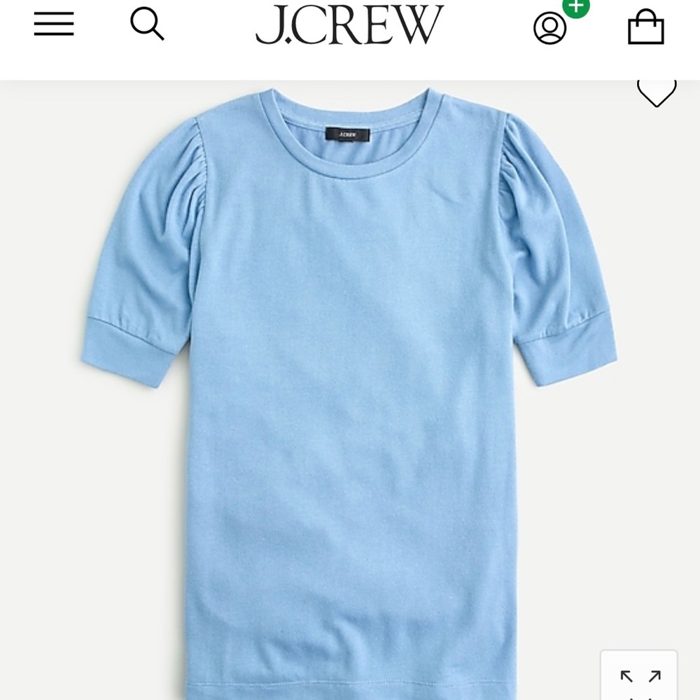 J. Crew Supercozy Puff-Sleeve Top